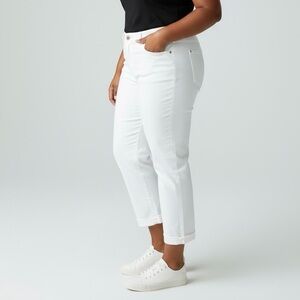 NWT Talbots Everyday Relaxed Jean White Stretch Denim Woman’s Plus 18W Summer